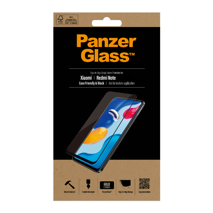 Tvrdené sklo na Xiaomi Redmi Note 11 Pro+ 5G/11 Pro 5G/11 Pro/Poco X4 PanzerGlass Case Friendly čierne