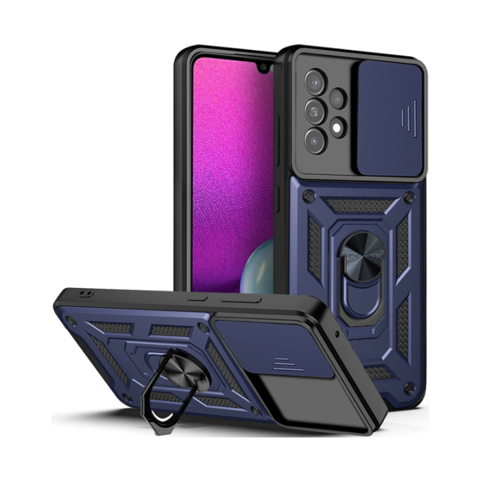 Odolné puzdro na Samsung Galaxy A54 5G A546 Camshield Ring Armor modré