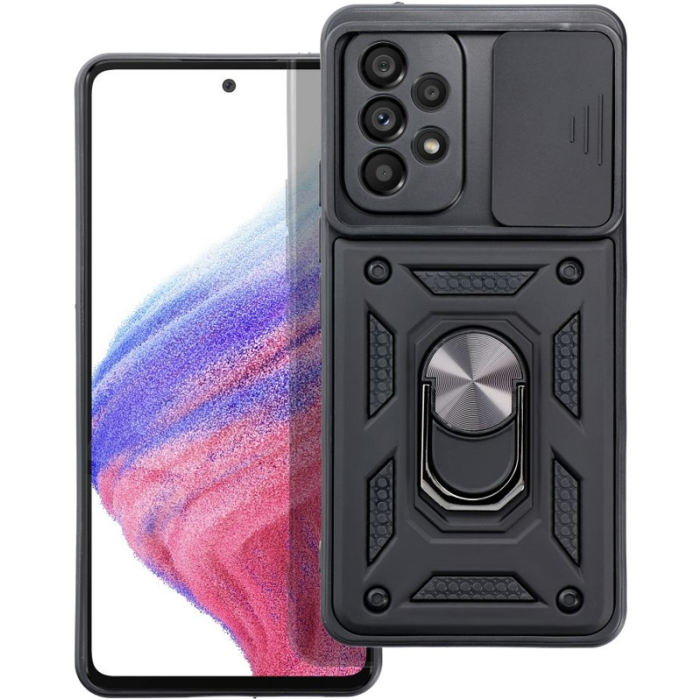 Odolné puzdro na Samsung Galaxy A34 5G A346 Camshield Ring Armor čierne