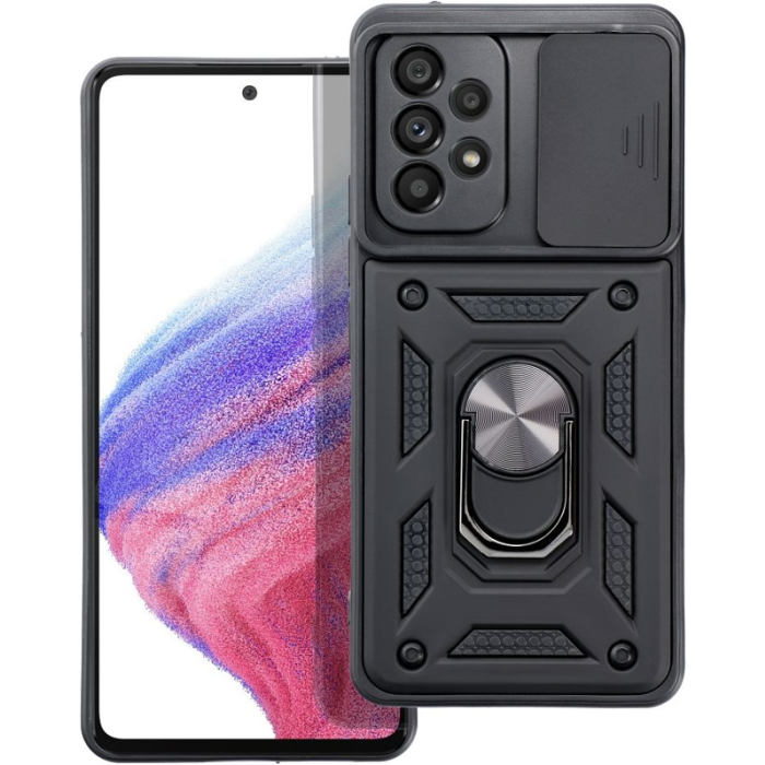 Odolné puzdro na Samsung Galaxy A14 5G A146 Camshield Ring Armor čierne