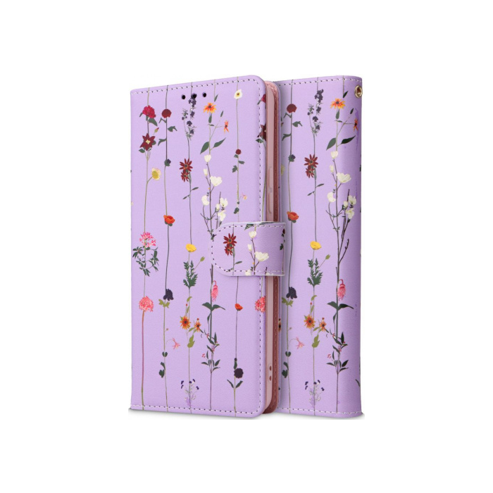 Diárové puzdro na Samsung Galaxy A34 5G A346 Tech-Protect Wallet Garden fialové