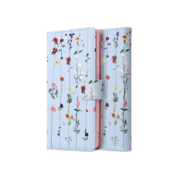 Diárové puzdro na Samsung Galaxy A14 5G A146 Tech-Protect Wallet Garden modré