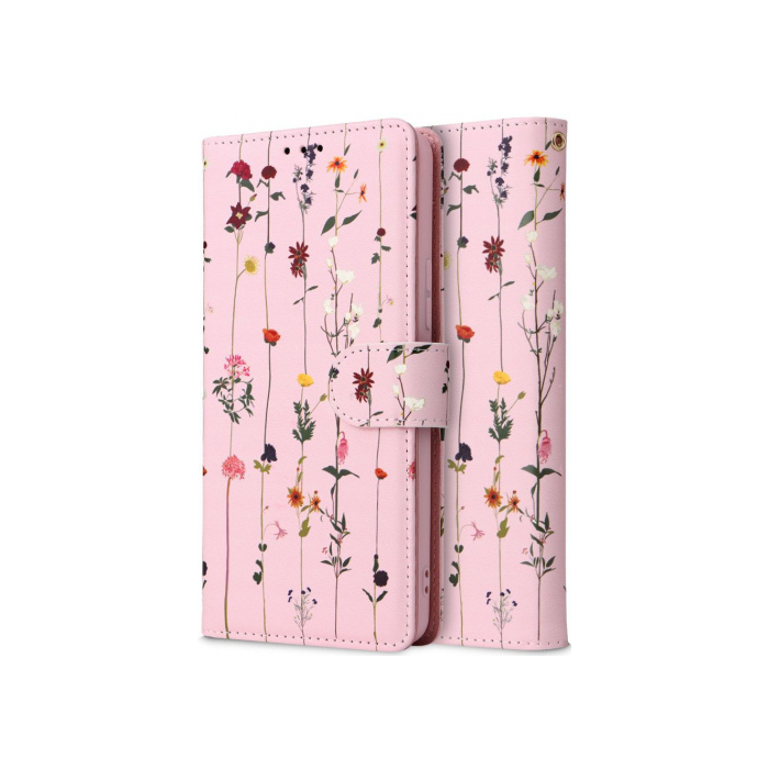 Diárové puzdro na Samsung Galaxy A14 5G A146 Tech-Protect Wallet Garden ružové
