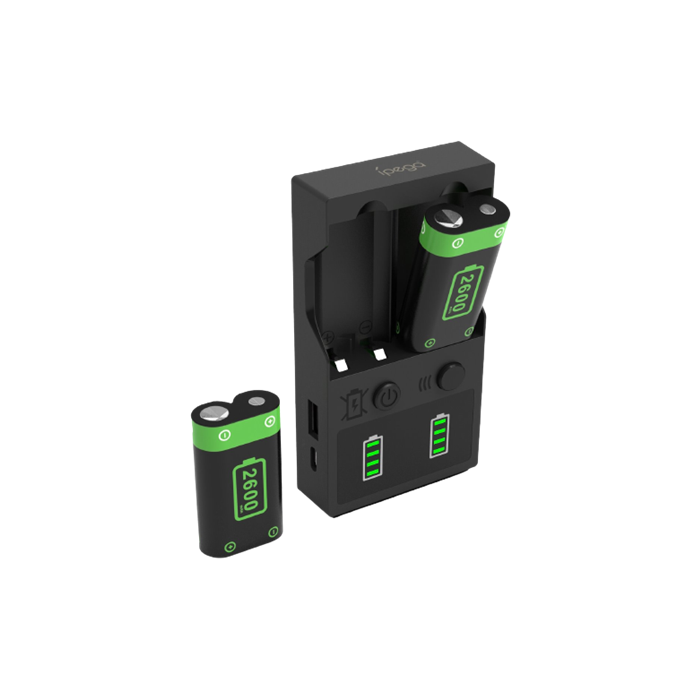 iPega XBX010 Nabíjačka Baterií Ovládača + 2ks Batérie 2200mAh pre XBox X/S Black