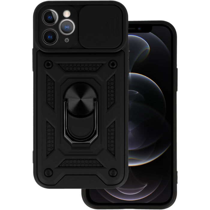 Odolné puzdro na Oppo A57/A77/A57s/A57e Camshield Ring Armor čierne