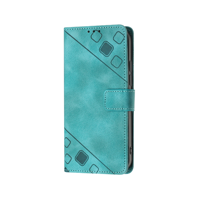 Diárové puzdro na Xiaomi Redmi 12C MEZZO squares zelené