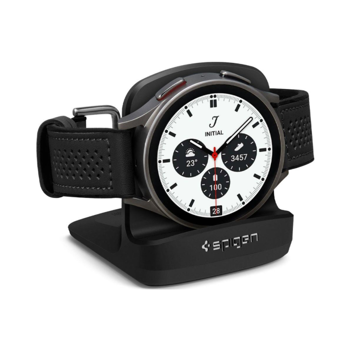 Nabíjací stojan na Samsung Galaxy Watch 5/5 Pro Spigen S353 Night Stand čierny