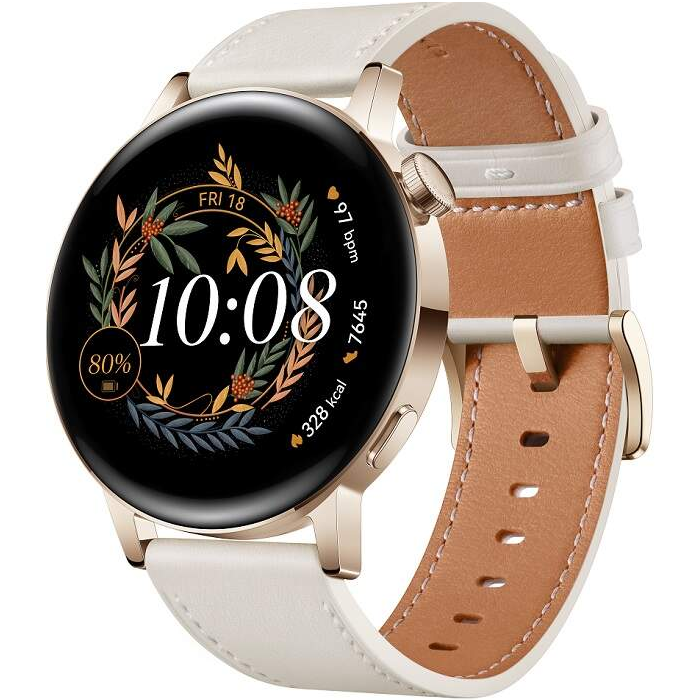 Používaný Huawei Watch GT3 42mm Gold Stainless steel & Elegant White Strap Trieda A