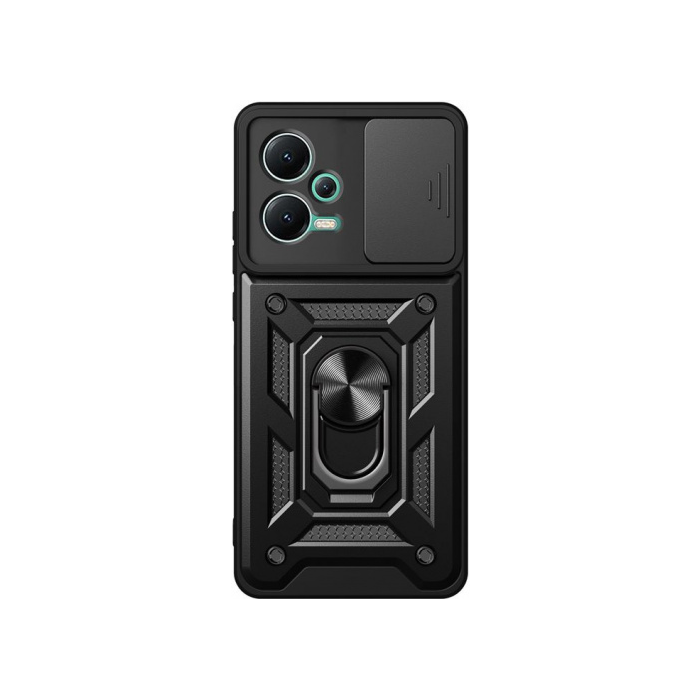 Odolné puzdro na Xiaomi Redmi Note 12 Pro/Poco X5 pro 5G Tech-Protect Camshield Ring Armor čierne