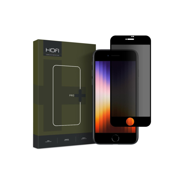 Tvrdené sklo na Apple iPhone 7/8/SE 2020/SE 2022 Hofi Anti Spy Privacy Pro+ celotvárové čierne