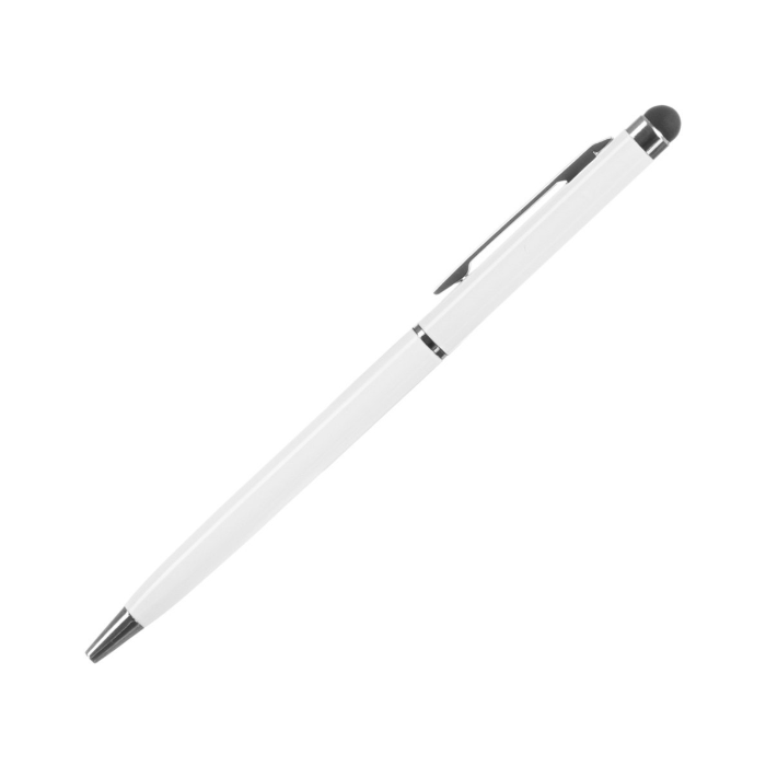 Stylus + Pero na písanie, biele (telefóny, tablety, dotykové obrazovky)