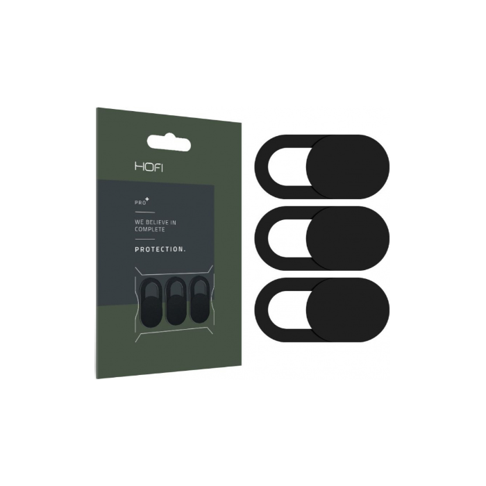 Krytka na webkameru Hofi Slim Pro+ čierna (3ks)