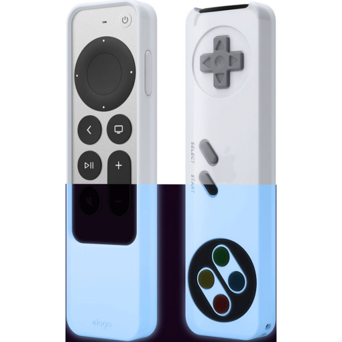 Elago kryt R4 Retro Case pre Apple TV Siri Remote 2021/2022 - Nightglow Blue