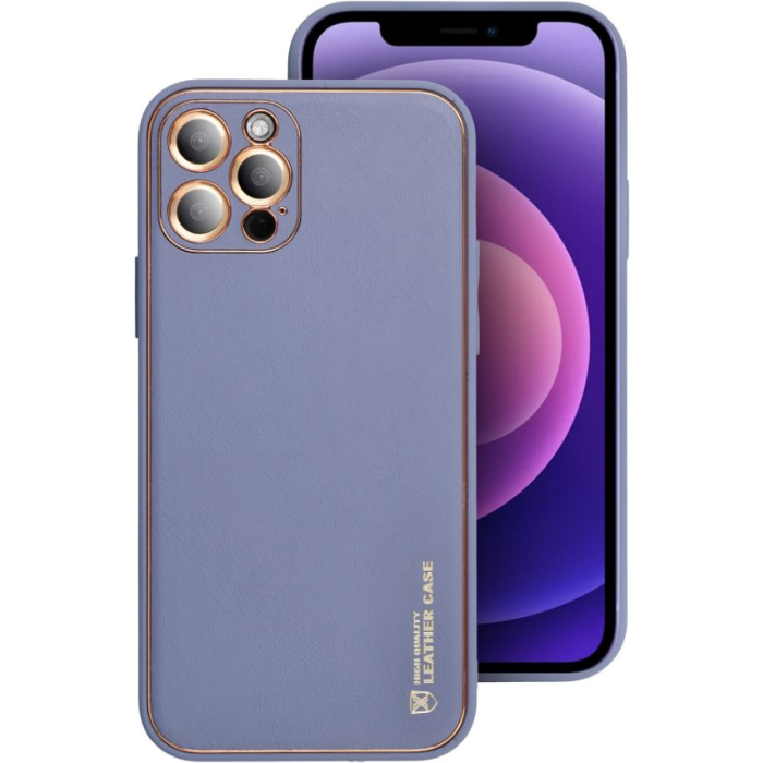 Plastové puzdro na Apple iPhone 15 Leather modré