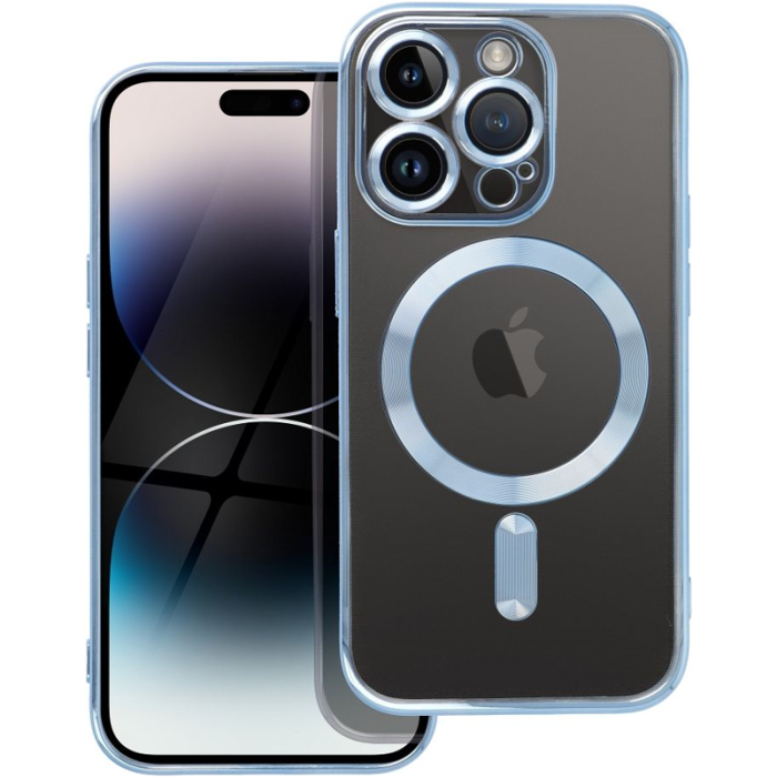 Silikónové puzdro na Apple iPhone 14 Plus Electro Mag modré