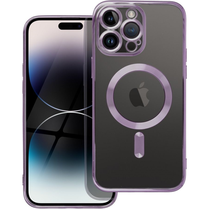 Silikónové puzdro na Apple iPhone 13 Electro Mag fialové