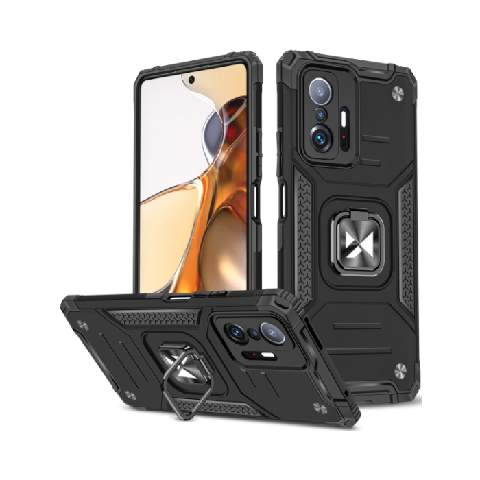Odolné puzdro na Xiaomi 11T/11T Pro Ring Armor Rugged čierne