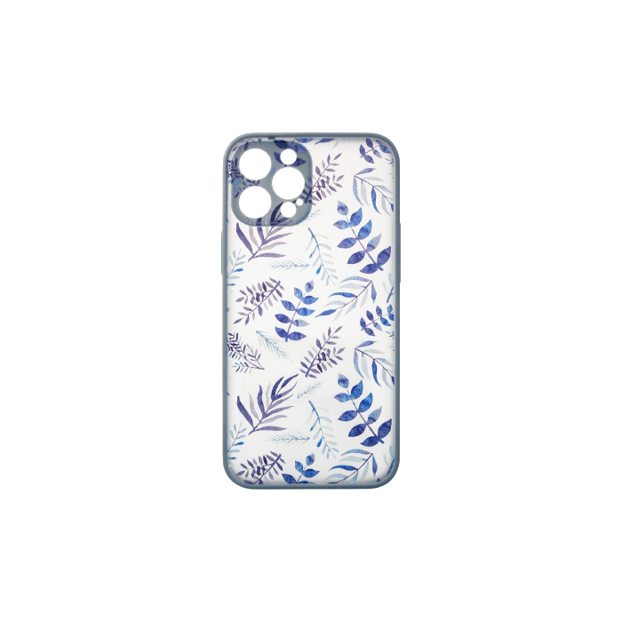 Silikónové puzdro na Apple iPhone 13 Pro Max Design Floral tmavo modré