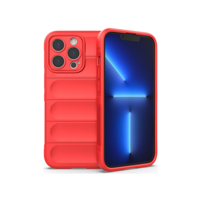 Odolné puzdro na Apple iPhone 13 Pro Magic Shield Flexible Armored červené