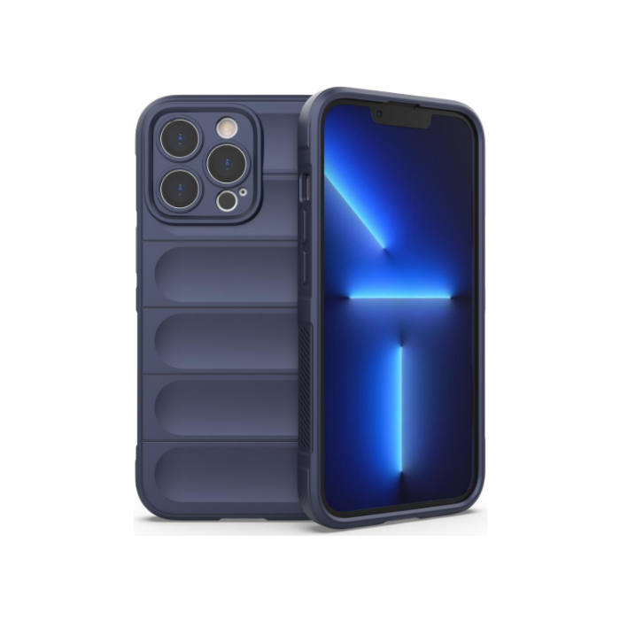 Odolné puzdro na Apple iPhone 13 Pro Max Magic Shield Flexible Armored modré