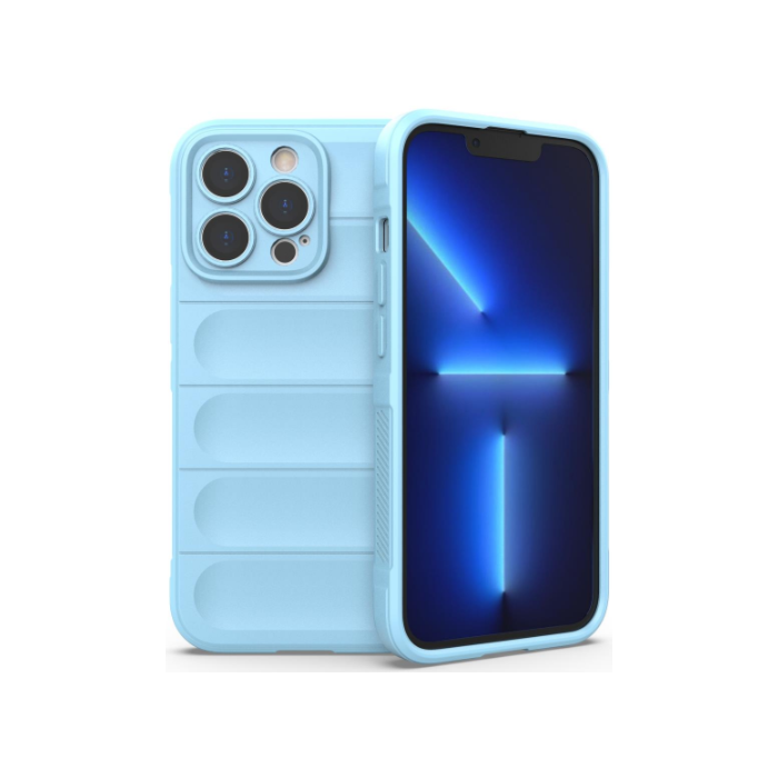 Odolné puzdro na Apple iPhone 13 Pro Max Magic Shield Flexible Armored svetlo modré