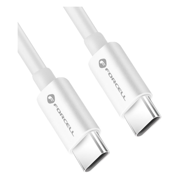 Forcell F-Energy C339, USB-C na USB-C, QC4.0 5A/20V PD100W, 3m, biely