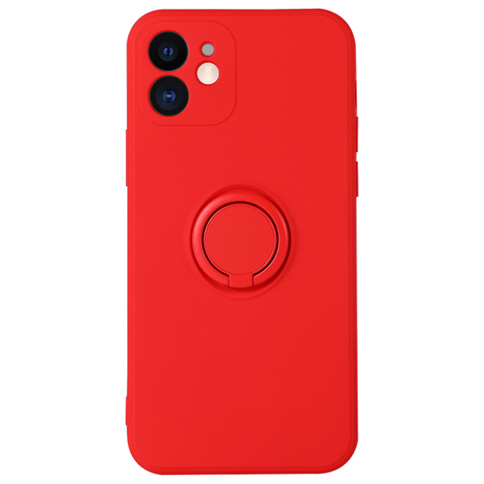 Silikónové puzdro na Xiaomi Redmi 9 Silicone Ring červené