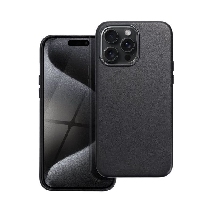 Leather Mag Cover Apple iPhone 15 Plus black