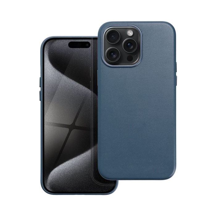 Leather Mag Cover Apple iPhone 15 Plus indigo blue