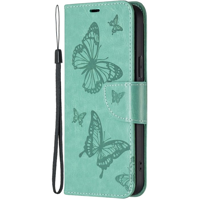 Diárové puzdro na Xiaomi Redmi Note 12S MEZZO motýle zelené