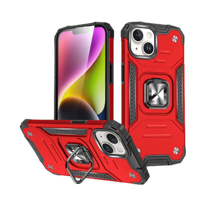 Odolné puzdro na Apple iPhone 15 Ring Armor Rugged červené