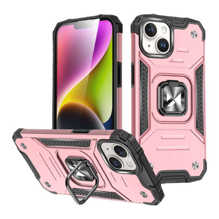 Odolné puzdro na Apple iPhone 15 Ring Armor Rugged ružové