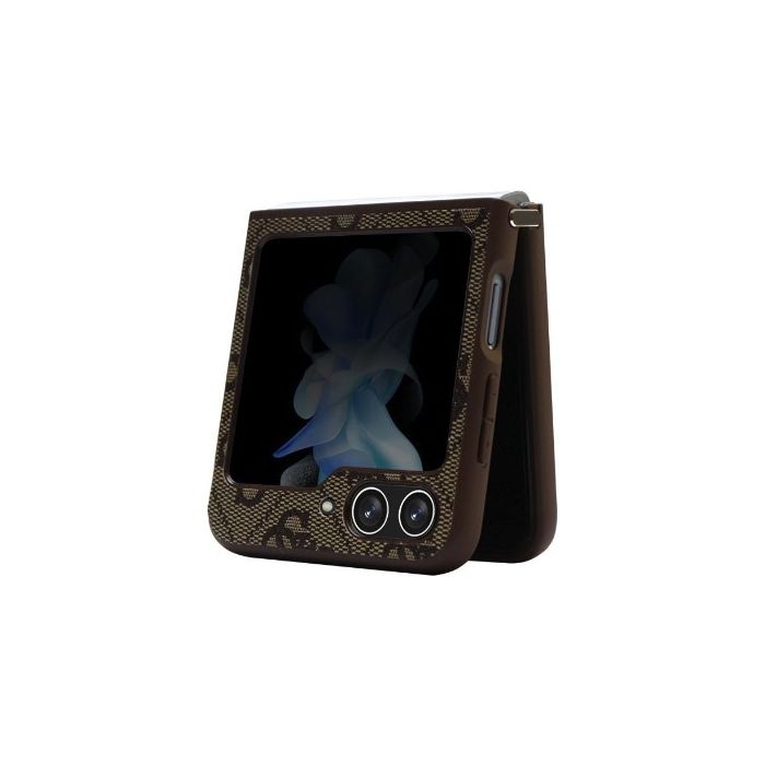 Obal Guess 4G PU Leather Triangle Samsung Galaxy Z Flip5 5G F731 GUHCZF5P4TDPW Brown