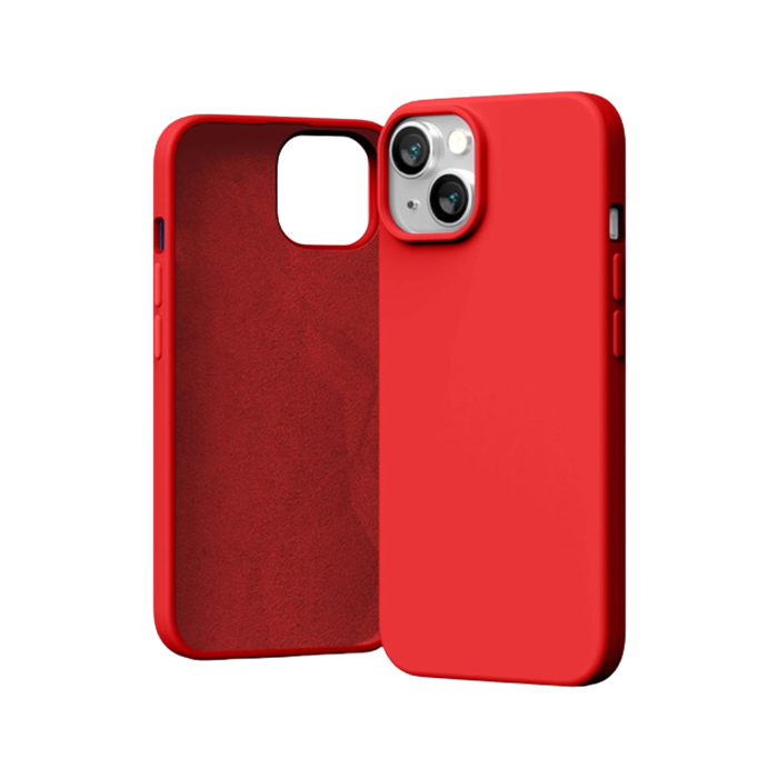 Silikónové puzdro na Apple iPhone 15 Plus Mercury Silicone červené