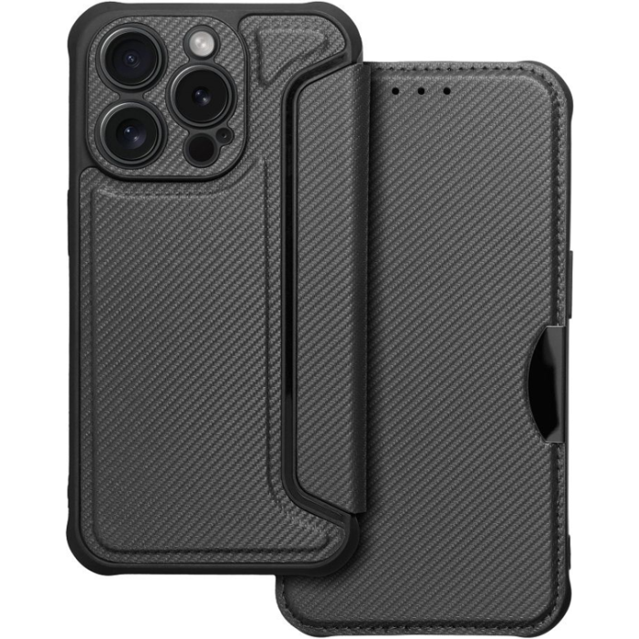 Obal RAZOR Book Apple iPhone 15 Plus black