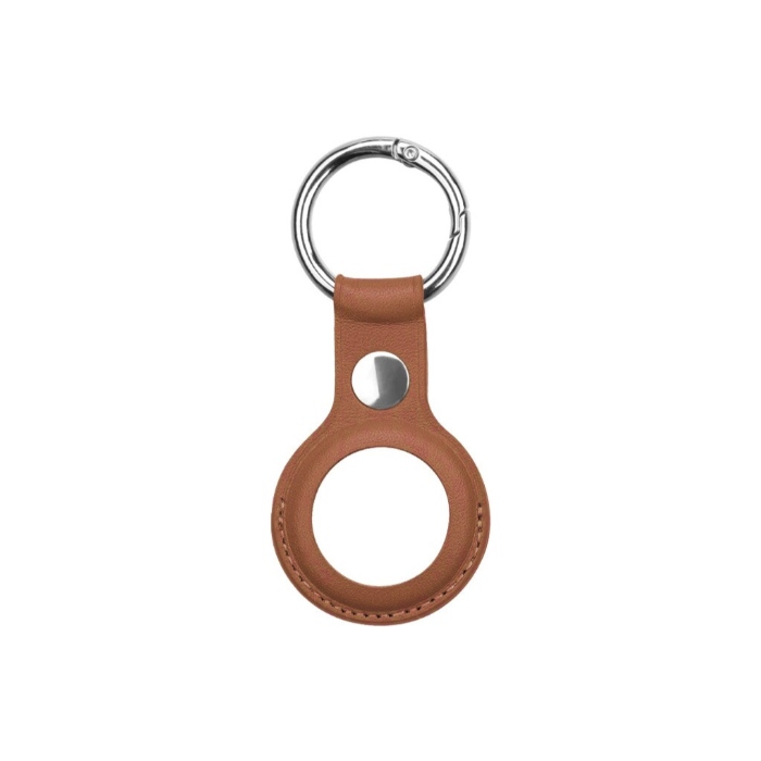 Puzdro na Apple AirTag Loco Dot Leather (Vegan) hnedé