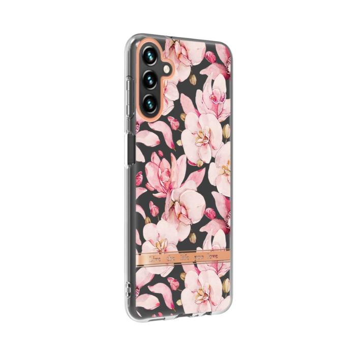Silikónové puzdro na Samsung Galaxy A54 5G A546 Flower TPU ružové