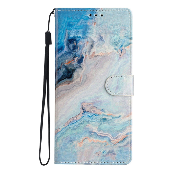 Diárové puzdro na Motorola Moto E13 Marble Book modré