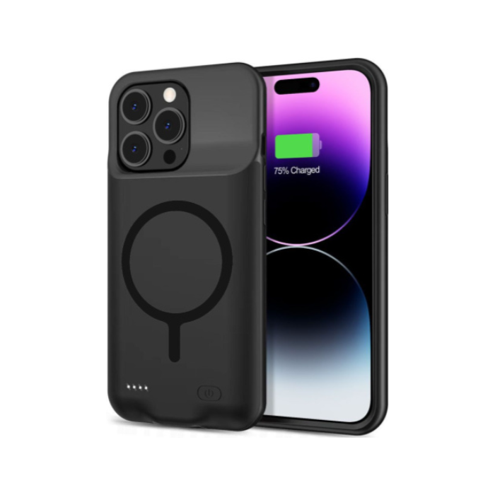 Puzdro s integrovanou batériou na Apple iPhone 15 Pro Tech-protect Power MagSafe 7000 mAh čierne