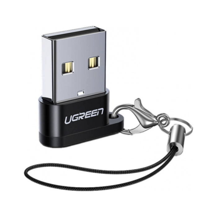Redukcia Ugreen US250, USB-A(M)/USB-C(F), čierna