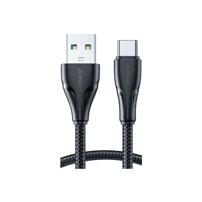 Joyroom Surpass Series S-UC027A11, USB-A na USB-C, 3A, 0.25m, čierny