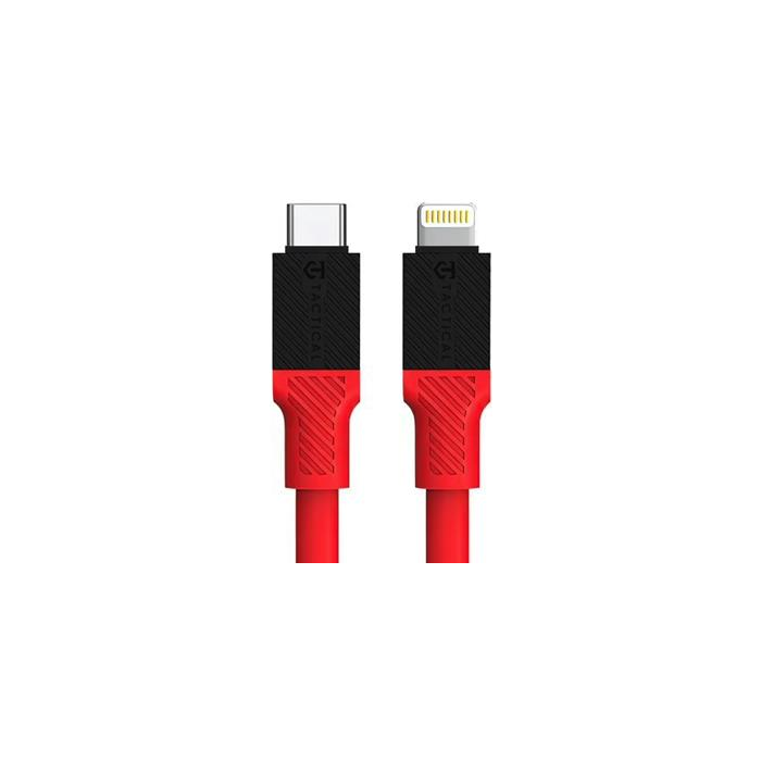 Tactical Fat Man, USB-C na Lightning, 1m, červená