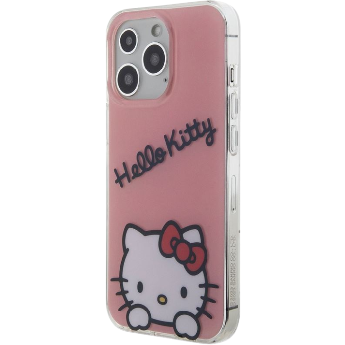 Plastové puzdro Hello Kitty na Apple iPhone 13 Pro HKHCP13LHKDSP IML Daydreaming Logo ružové