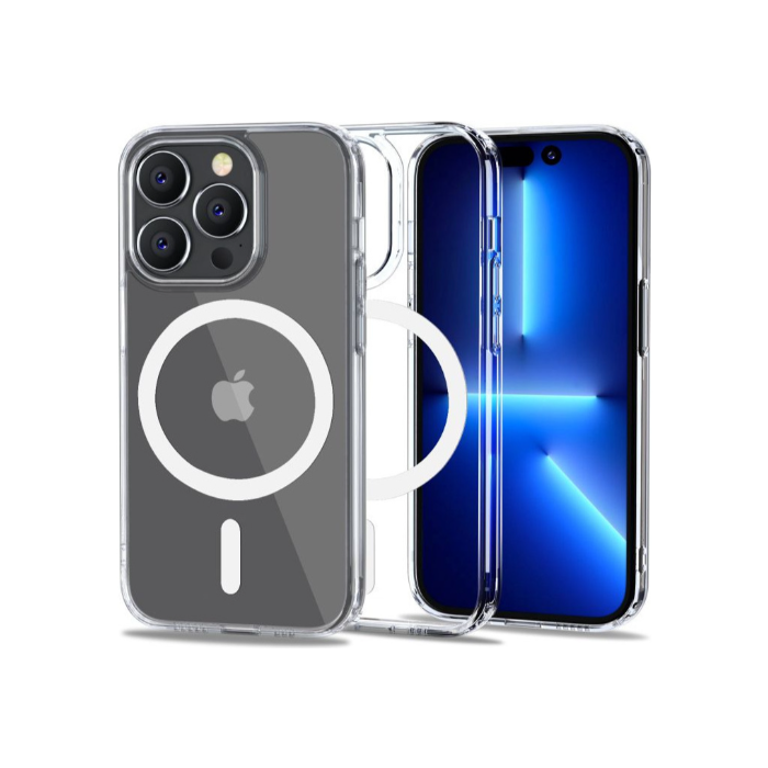 Plastové puzdro na Apple iPhone 14 Pro Tech-Protect Flexair Hybrid MagSafe transparentné