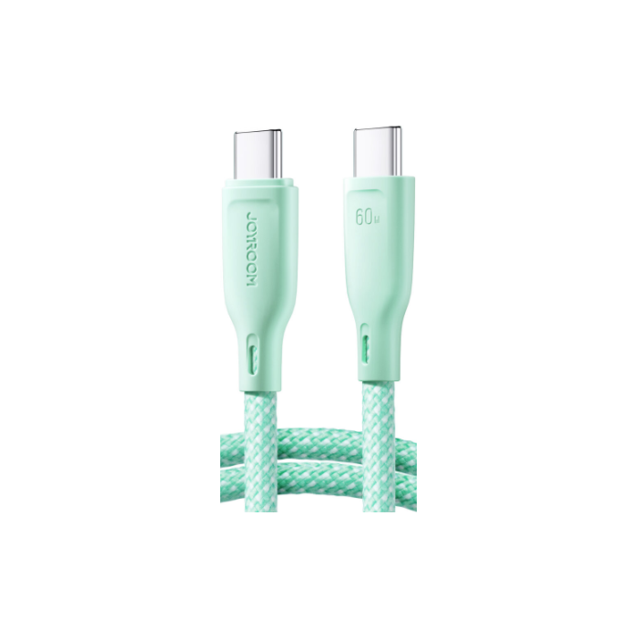 Joyroom Multi-Color Series SA34-CC3, USB-C na USB-C, PD 60W, 1m, zelený