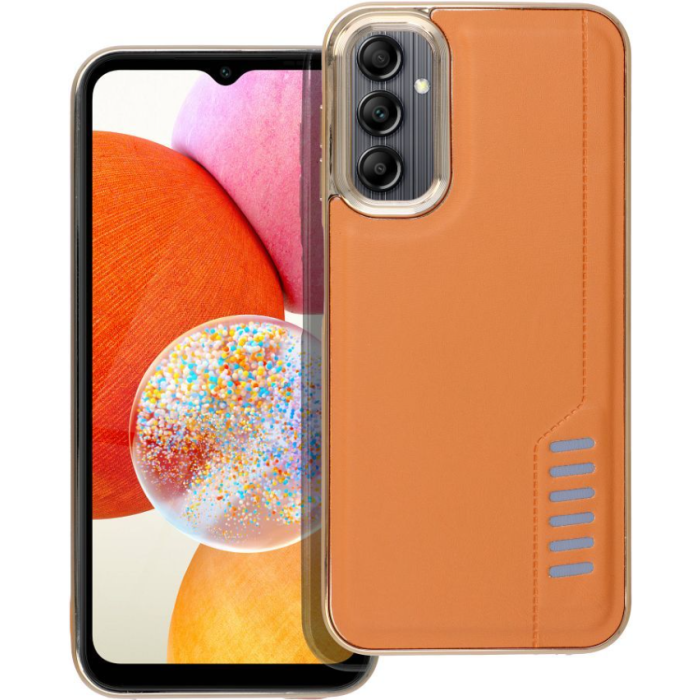 Plastové puzdro na Samsung Galaxy A14 4G A145/A14 5G A146 MILANO hnedé