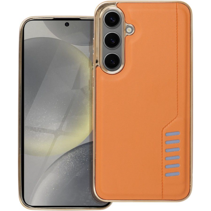 Plastové puzdro na Samsung Galaxy S24 5G S921 MILANO hnedé