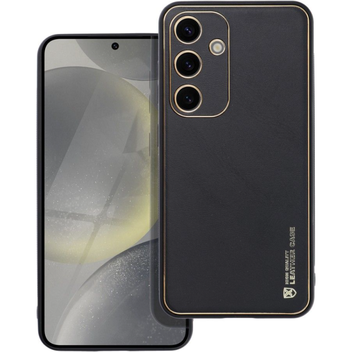 Plastové puzdro na Samsung Galaxy S24+ 5G S926 Leather čierne