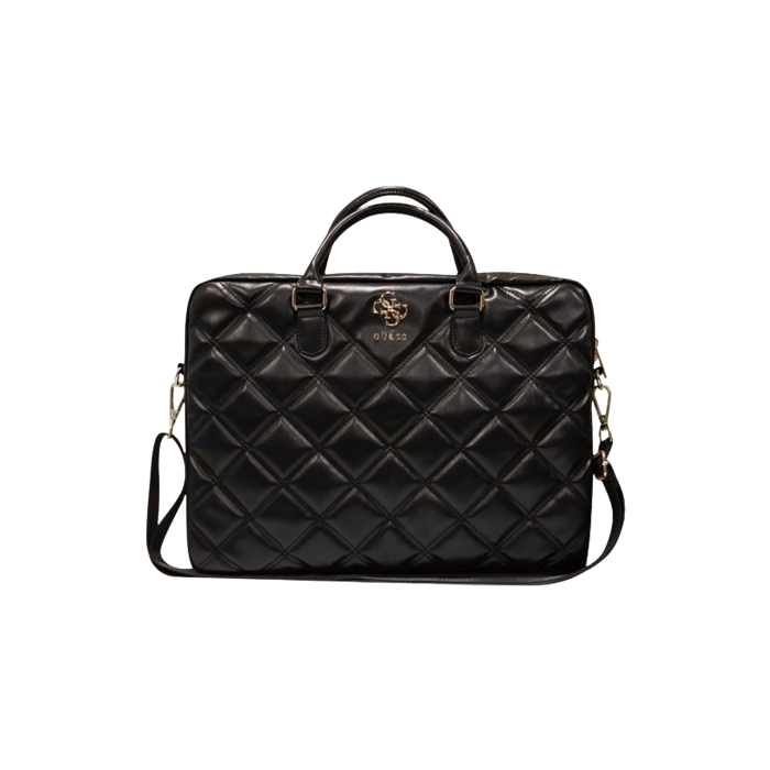 Puzdro Guess na notebook 15/16" GUCB15ZPSQSSGK PU Quilted 4G Metal Logo Computer Bag čierne