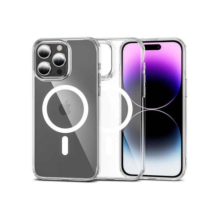 Plastové puzdro na Apple iPhone 15 Pro Tech-Protect Flexair Hybrid MagSafe transparentné